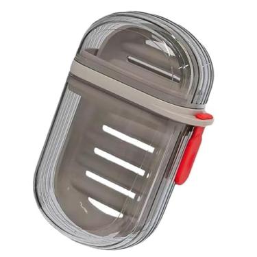 Imagem de Saboneteira de viagem, saboneteira de viagem, saboneteira portátil com design à prova de vazamento de drenagem, para banheiro, albergue, caminhada, acampamento, manter o sabão seco, preto transparente