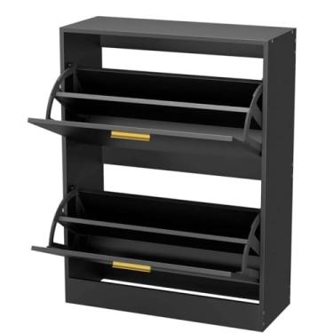 Imagem de hezhuhe2258 Banco de sapato fino armário de sapatos hall de entrada doméstica corredor balde flip para entrada