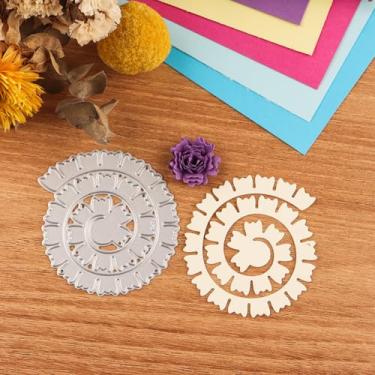 Imagem de Matrizes de corte de metal floral espiral 3D para fazer cartões, faça você mesmo, álbum de recortes, dia dos namorados, dia das mães, decoração de cartões, estêncil, moldes de molde de perfuração