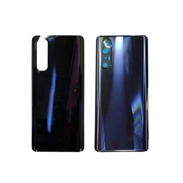 Imagem de SHOWGOOD Capa traseira de vidro para Oppo Find X2 Neo CPH2009 + adesivo (azul com lente)