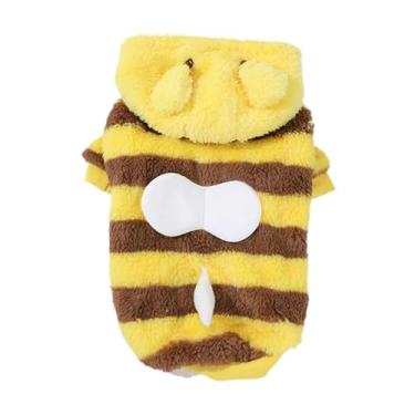 Imagem de Gralara Moletom com capuz para cachorro, fantasia de abelha, acessórios para fotos, suprimentos para animais de estimação, suéter cosplay, roupas para, S