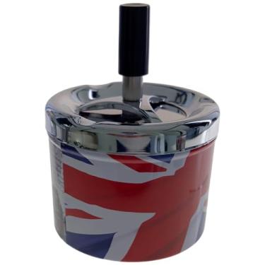 Imagem de Cinzeiro De Inox Com Tampa E Reservatório Grande 12x9cm (MOD L)