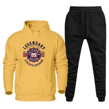 Imagem de Conjunto Moletom Canguru Estampado California Com Calça Cordao Ajustavel Flanelado Maximo Conforto