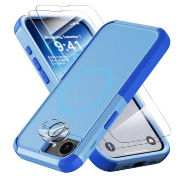 Imagem de Comboproof Capa para iPhone 16e: Capa resistente à prova de choque com protetor de tela e protetor de lente compatível com Magsafe para iPhone 16e 6,1 polegadas (azul-petróleo)