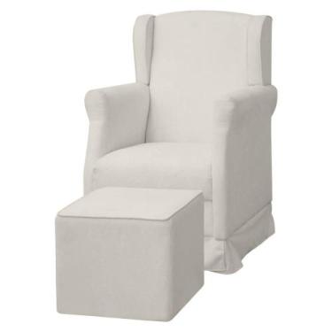 Imagem de Poltrona De Amamentação Com Balanço e Puff Doçura Bouclê - SOFA STORE,