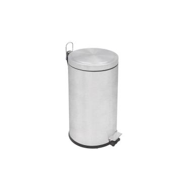 Imagem de Lixeira Inox Com Pedal Plus Com Acabamento Scotch Brite E Balde Interno Removível 20 L