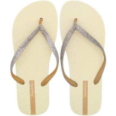 Imagem de Chinelo de Dedo Ipanema Power Glitter Feminina, 36, Bege