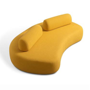 Imagem de Sofá 4 Lugares Fausto Linho Amarelo