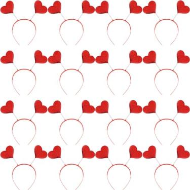 Imagem de Cagemoga 16 Pacotes De Dia Dos Namorados Faixa De Cabeça Glitter Vermelho Coração Em Forma De Cabeça Boppers Para Dia Dos Namorados Casamento Aniversário Festa Suprimentos