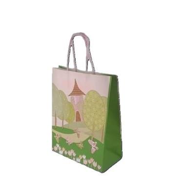 Imagem de Sacola LC Kraft Branca - Jardim Encantado 17,5x8,5x21,5 c/10un