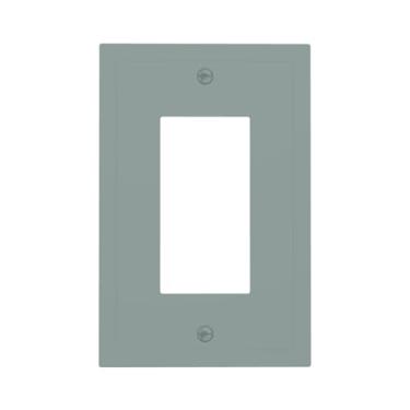 Imagem de Wmhusu Capa de tomada cinza claro azul 1 placa de parede de balancim único capa decorativa GFCI receptáculo elétrico para sensor de movimento regulador USB