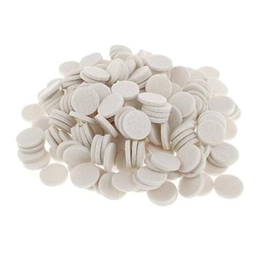 Imagem de barenx Medalhão difusor de perfume de óleo essencial de aromaterapia com 200 lotes de 21 mm refil para clipe de ventilação de carro com pingente de purificador de ar - várias cores - bege