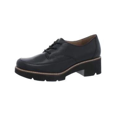 Imagem de Naturalizer Mocassim Oxford feminino Darry com cadarço, Couro preto, 11 Narrow
