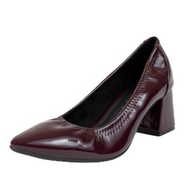 Imagem de Aerosoles Elisea feminino, Couro sintético enrugado Merlot, 39
