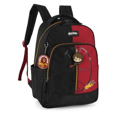 Imagem de Mochila Escolar Harry Potter Hogwarts Escola Bruxaria Preto