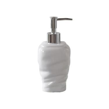 Imagem de Dispensador de sabão Escandinavo Banheiro Loção Higiênica Garrafa Sabonete Cerâmica Gel de Banho Press Dispenser Shampoo,350ML