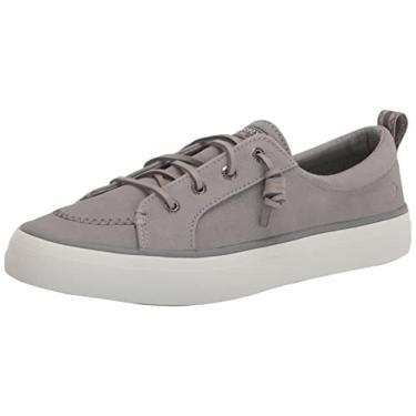 Imagem de Sperry Tênis masculino de couro lavável Crest Vibe, Cinza, 34