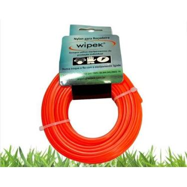 Imagem de Fio Roçadeira Nylon 100% Virgem 3mm Quadrado Rolo 15 metros - Wipek