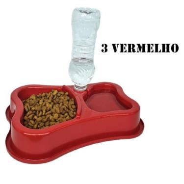 Imagem de Kit 3 Comedouro Duplo Anti Formiga Cor:3 Vermelho - menp, 3 Vermelho