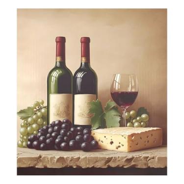 Imagem de SEHANY Capa magnética para lava-louças de uva e vinho tinto, adesivos magnéticos decorativos antiarranhões para painel de geladeira e lava-louças, decoração de dia dos namorados para cozinha doméstica