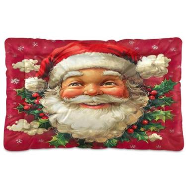 Imagem de SEHANY Cama de Natal para cães e gatos com fundo antiderrapante, cama de canil, colchão macio para animais de estimação, lavável, para cães pequenos, médios e grandes, gatos, 91 x 61 cm