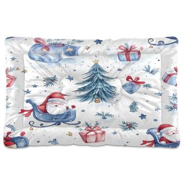 Imagem de SEHANY Cama de Natal para cães e gatos com fundo antiderrapante, cama de canil, colchão macio para animais de estimação, lavável, para cães pequenos, médios e grandes, gatos, 91 x 61 cm