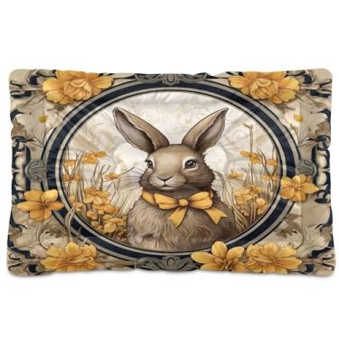 Imagem de SEHANY Cama de coelho de conto de fadas, cama de gato com fundo antiderrapante, cama de canil, colchão macio para animais de estimação, lavável, almofada de cama para cães pequenos, médios e grandes