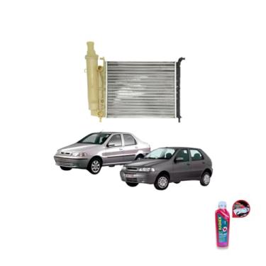 Imagem de Kit Radiador Palio 97> C/Ar + Aditivo Radiador Radiex R1892 Rosa Pronto Uso