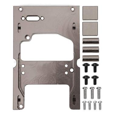 Imagem de Cuofyunl para wpl 1:16 rc carro metal direção motor servo fixação base suporte de montagem (Cinza)