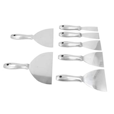 Imagem de AUNMAS Conjunto de Faca de Massa, Raspador de Drywall de Aço Inoxidável 5 Peças para Remoção de Papel de Parede, Alça Leve Ergonômica para Reparo Doméstico