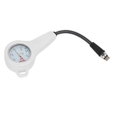 Imagem de RiToEasysports Medidor de Pressão de Mergulho Com Mangueira, Equipamento de Mergulho Com Display Luminoso de Montagem Lateral para Segurança Subaquática, Mangueira de Fibra de Carbono de Alta (65cm)