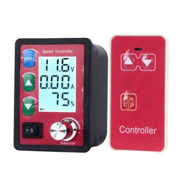 Imagem de Garosa VA096 Controlador de Velocidade do Motor LCD Display Digital Regulador de Velocidade Remoto Com Monitoramento de Corrente e Proteção contra Sobrecarga para Motores DC 6-55V 20A