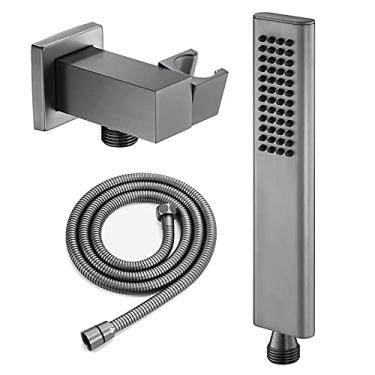 Imagem de Banheiro, vaso sanitário, chuveiro, conjunto de cabeça de chuveiro portátil de latão chuveiro de mão chuveiro de chuva massagem spa chuveiro de mão quadrado cabeça de chuveiro com mangueira de