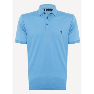 Imagem de Camisa Polo Aleatory Lisa Algodão Pima Azure Blue-Masculino