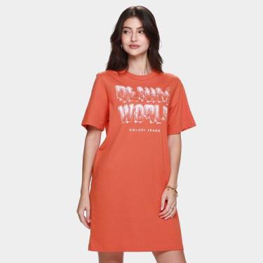 Imagem de Vestido Colcci Casual Feminino, Laranja, EP