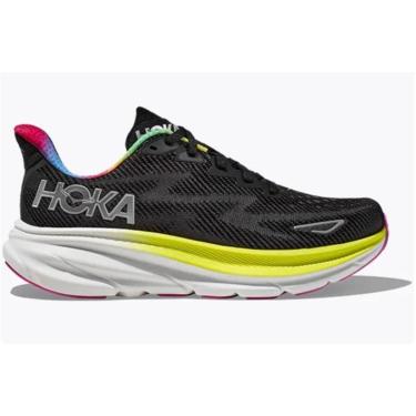 Imagem de Tênis Hoka One One Clifton 9 Preto/Amarelo Masculino-Masculino