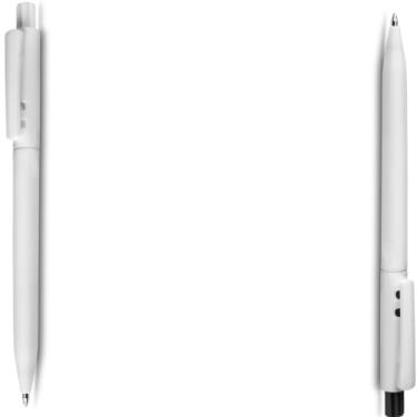 Imagem de Caneta Esferográfica Retrátil Azul, Plástico, 0.5mm, Ambidestra, 1 Unidade design moderno (Branco e Laranja)