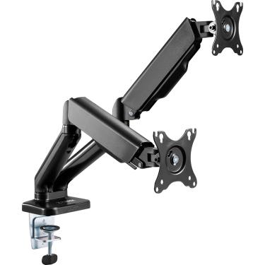 Imagem de Suporte Articulado P/ Dois Monitores Fortrek FK441S, Pistão a Gás, 17" a 32", Preto - 81032