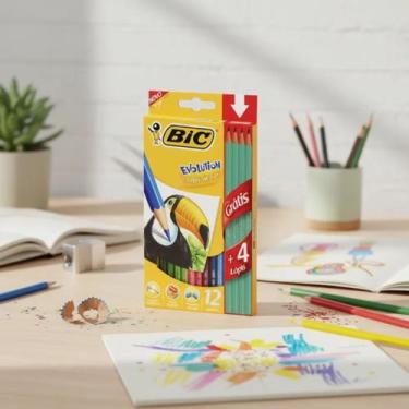 Imagem de Lapis De Cor Bic Evolution C/12 Cores + 4 Lapis