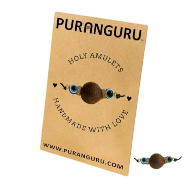 Imagem de PURANGURU Pingente de proteção contra olho turco Nazar Battu | Amuleto Mahakal sagrado | Pingente Sagrado Raksha Sutra Suraksha | Talismã Nazar Boncugu | Miçanga Chamatkarik Gutika Drishti Kavach |