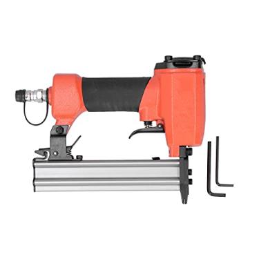 Imagem de Pistola de pregos pneumática grampeador de coroa estreita para carpintaria liga de aço em linha ferramenta de pregar P625 alta potência velocidade de explosão rápida para