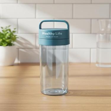 Imagem de Garrafa Squeeze Copo com Tampa e Peneira Filtro Infusor Água Saborizad