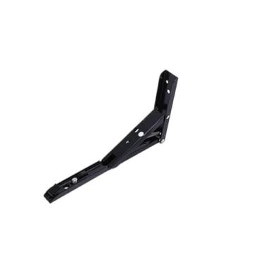 Imagem de Tripé dobrável de aço inoxidável prateleira de parede dobrável suporte dobrável suporte de prateleira resistente montado na parede dobradiça de mesa dobrável economia de espaço ideal para bancadas