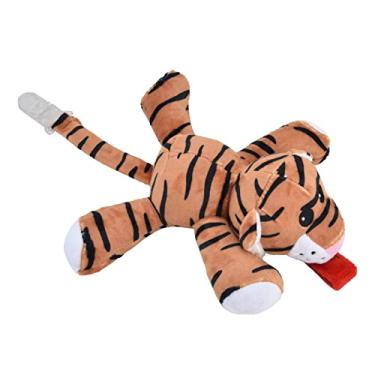 Imagem de aqxreight Chupeta Snuggle Em Formato de Animal Porta-Chupeta Removível Brinquedo para Bebês1 Produto de Segurança Infantil SnuggleSnuggle RemovívelInfantil (Tigre)