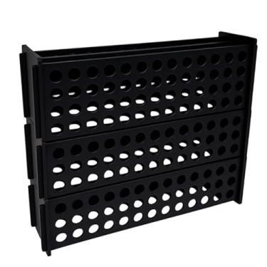 Imagem de Organizador Suporte Nicho 144 Caneta Touch Estojo Bob Preto - Nicho em MDF com Suporte Vertical, Compartimentos Espaçosos e Design Moderno para Mesa, Escritório ou Ateliê