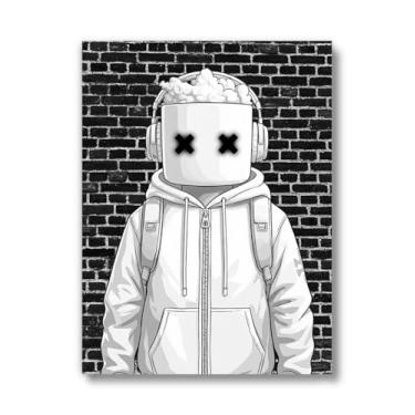 Imagem de Streetwear Fashion Room Decor (UNFRAMED 12 x 16) Hip Hop Music Poster Sneakerhead Posters Air Jordans quarto de menino adolescente quarto menina preto e branco impressões de arte de parede quarto