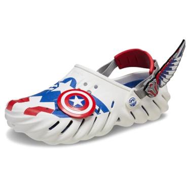 Imagem de Crocs Tamanco unissex adulto Marvel Capitão América Echo Clog, Branco, 38