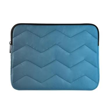 Imagem de Capa para laptop fina e leve gradiente azul, durável, trabalho, viagem, tablet, bolsa de computador para homens, de 13 a 14 polegadas