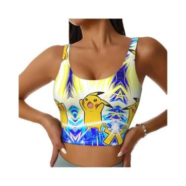 Imagem de Sutiãs Esportivos Personalizados Para Mulheres Pikachu De Alto Impacto