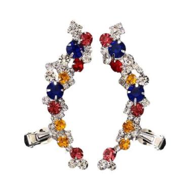 Imagem de Brincos De Clipe Boêmio Multicoloridos Em Cristal Sem Perfuração, Brin